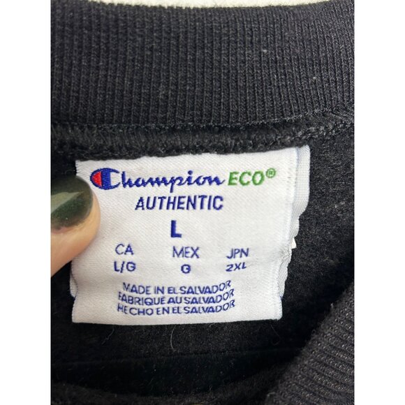 Men's Champion Eco The Office Michael eggnog Christmas sweatshirt size L Black - Picture 2 of 10